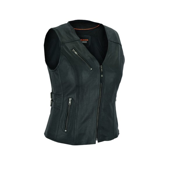 Ladies Black Vest with Buckles - Picture 1 of 7